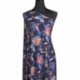 Tissu Polyester Imprimé Digital Floral Marine