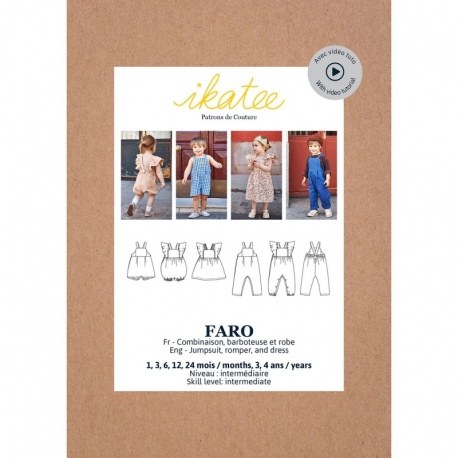 Patron Ikatee Faro - Combinaison Barboteuse Et Robe Bebe
