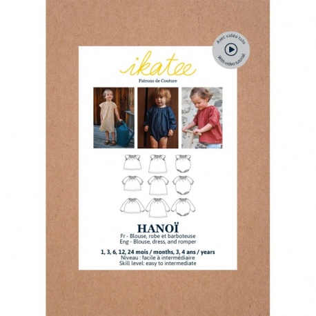 Patron Ikatee Hanoi - Blouse Robe Et Barboteuse Bebe