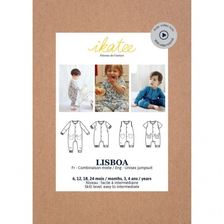 Patron Ikatee Lisboa - Combinaison Pyjama Bebe