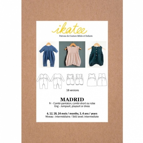 Patron Ikatee Madrid - Combinaison Et Robe Bebe