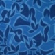 Tissu Viscose Nylon Imprimé Fleurs Bleues