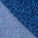 Tissu Viscose Nylon Imprimé Fleurs Bleues