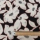 Tissu Rayonne Imprimée Fleur Noir 