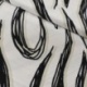 Tissu Viscose Imprimée Vague Blanc 