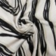 Tissu Viscose Imprimée Vague Blanc 