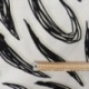 Tissu Viscose Imprimée Vague Blanc 