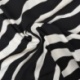 Tissu Viscose Imprimée Zebre Noir 