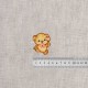 S ecusson petit ours - Hochet rose