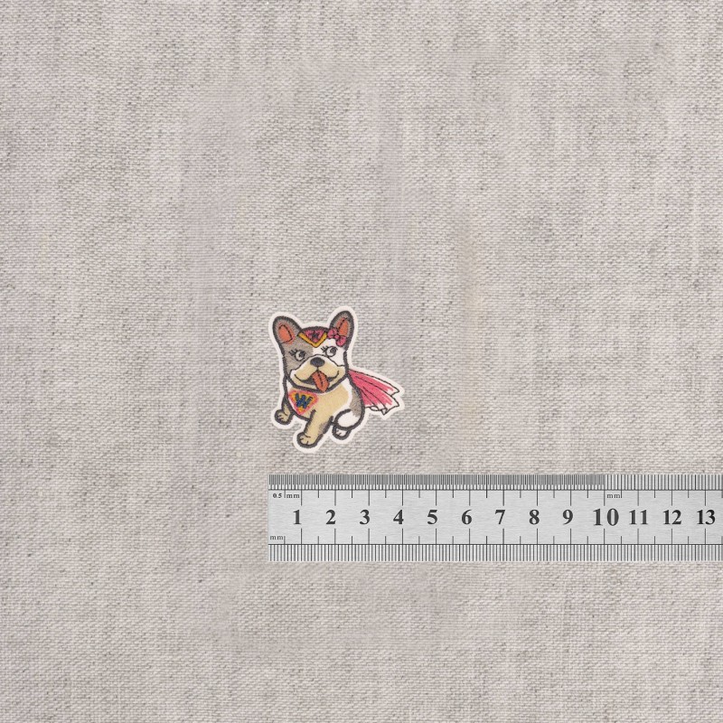 S ecusson animaux super heros - Bulledog fille