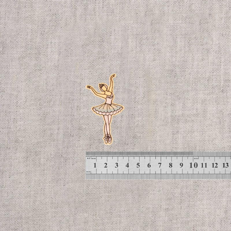 M ecusson theme ballet - Danseuse robe bleue