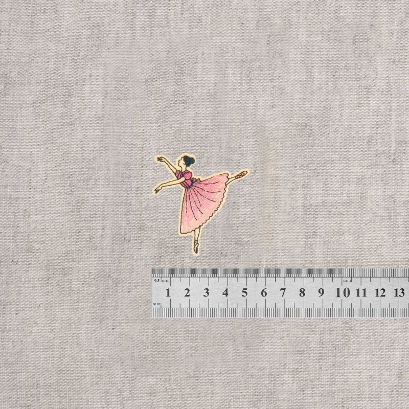 M ecusson theme ballet - Danseuse robe rose
