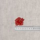 S ecusson en dentelle - Rose rouge
