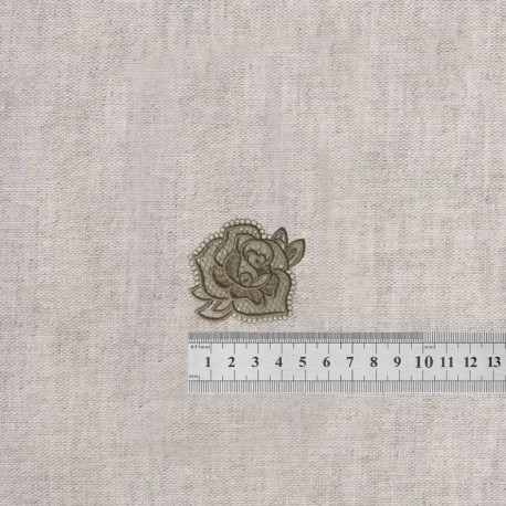 S ecusson en dentelle - Rose lin
