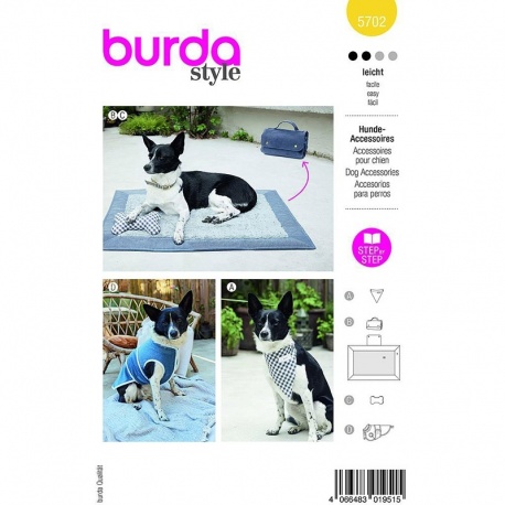Patron 5702 Burda Creative Accessoires Pour Chiens
