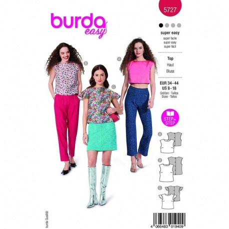 Patron 5727 Burda Easy Top 34-44