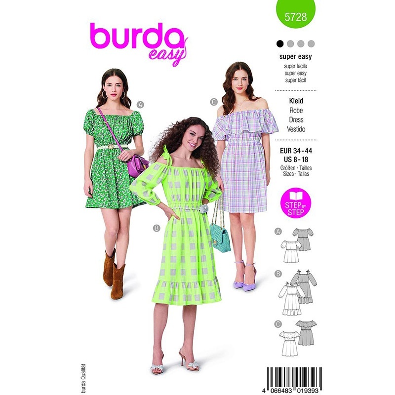 Patron 5728 Burda Easy Robe 34-44