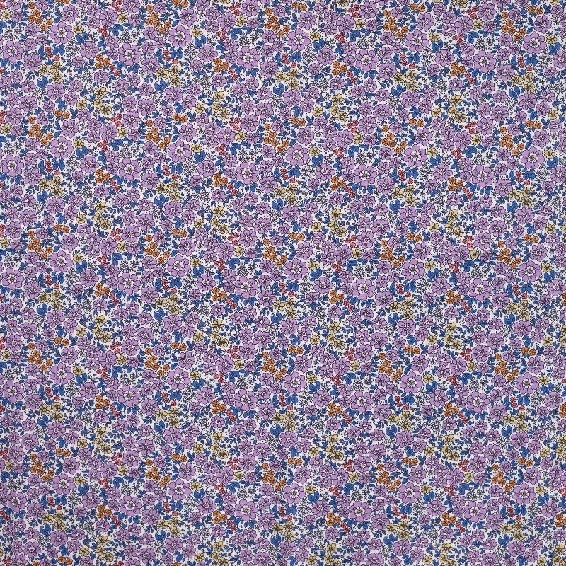 Tissu Popeline Sarah Shelby Lilas