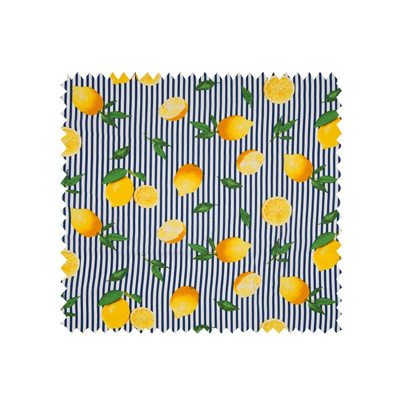 Tissu Viscose Imprime Citron de Menton Tissus des Ursules