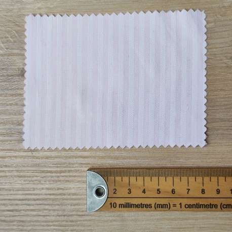 Tissu Polycoton Rayures Texturées Rose