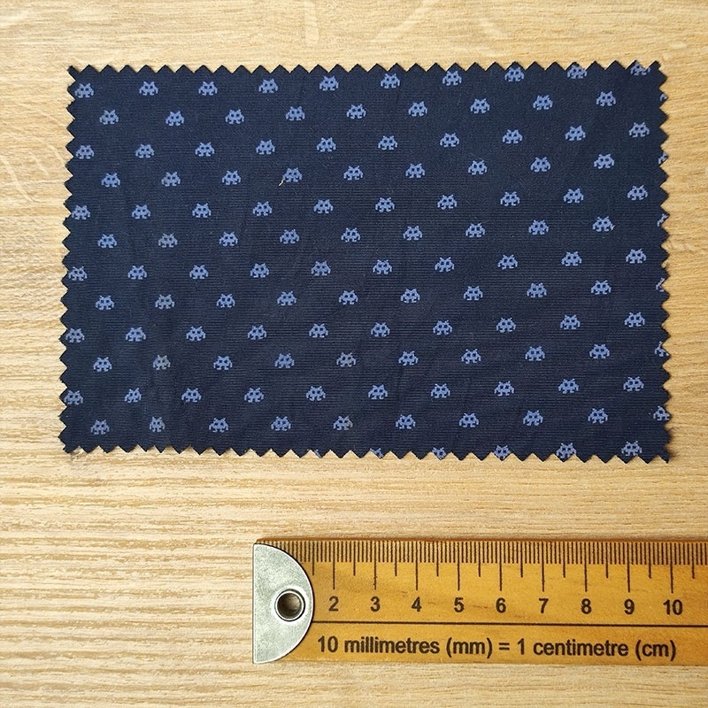 Tissu Polycoton Motif Pixel Marine