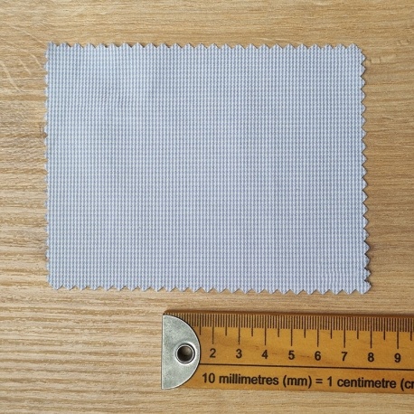 Tissu Polycoton Pied de Poule Fin Bleu