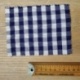 Tissu Polycoton Carreaux Vichy Gaufré Bleu