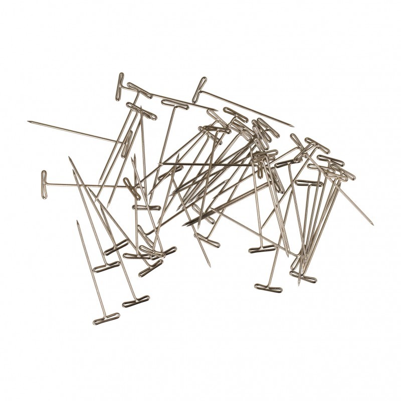 Epingles t de blocage *50  Rhodium - 