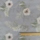 Tissu Toile Ciree Anemone Gris