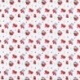 Tissu Imprimé Ninette Souris Fraise Blanc 