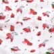 Tissu Imprimé Ninette Souris Fraise Blanc 