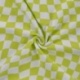 Tissu Jersey de Coton Imprimé Carré Vert 