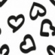 Tissu Jersey de Coton Imprimé Coeur Blanc