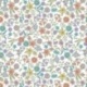 Tissu Jersey de Coton Imprimé Fleur Blanc