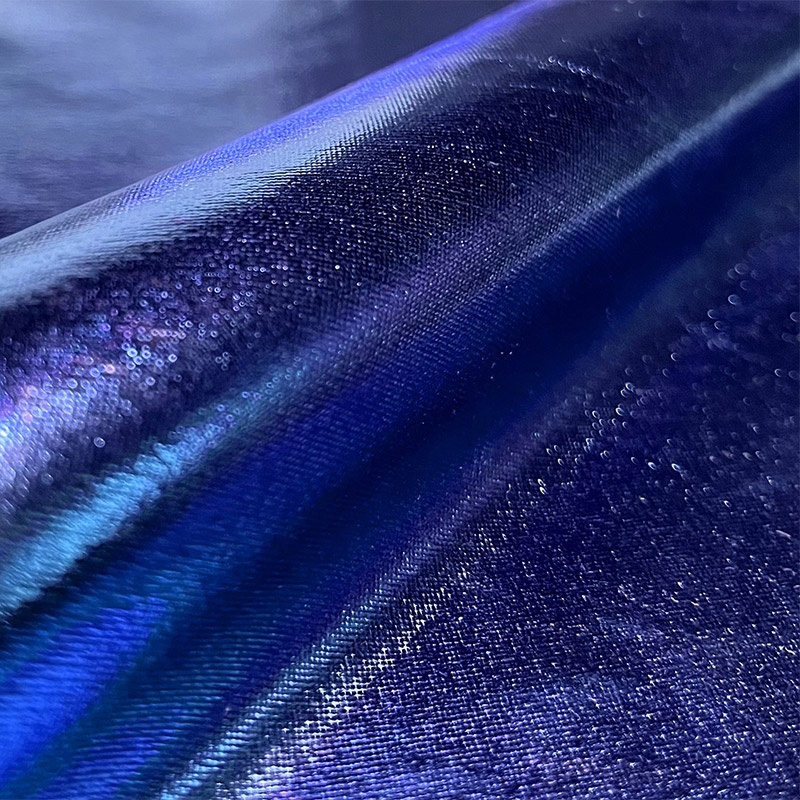 Tissu Lame Tissu Enduit Cobalt
