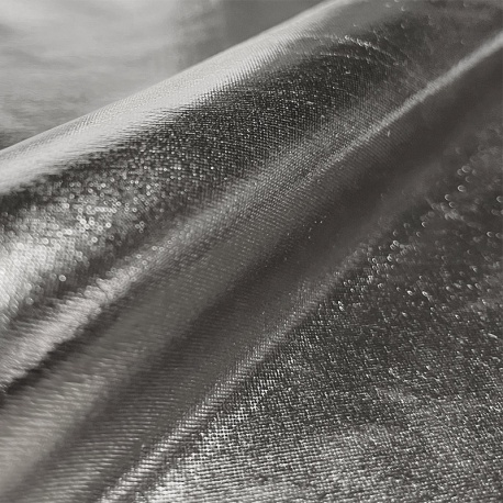 Tissu Lamé Enduit Argent