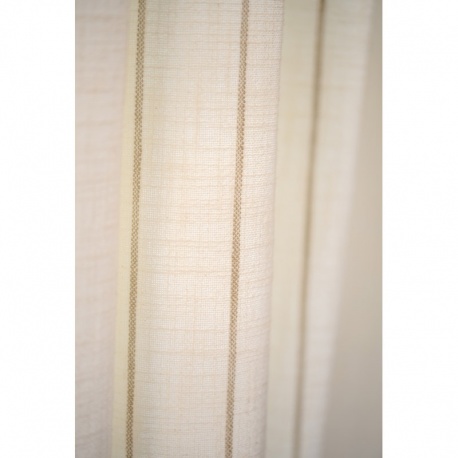 Tissu Dune Toile Rayée Beige 