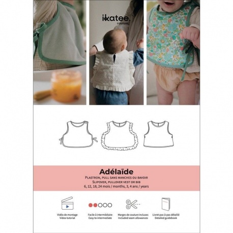 Patron Ikatee Adelaide - Plastron Pull Sans Manches Et Bavoir Bebe