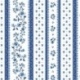Tissu Cretonne Figuerolles Rayure Bleu