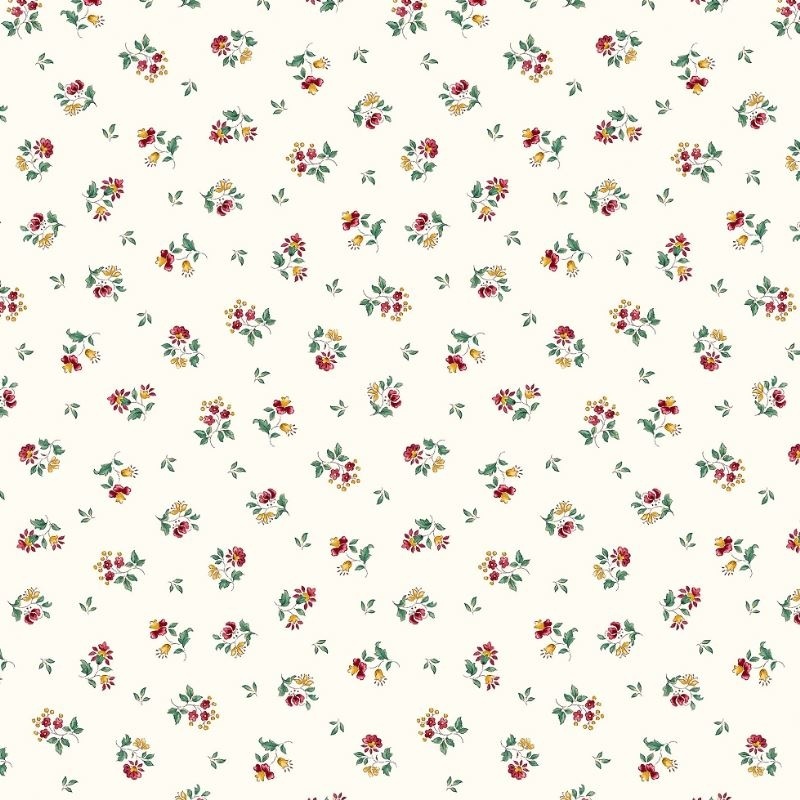 Tissu Cretonne Figuerolles All Over Ecru