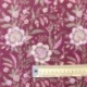Tissu Blockprint Impression Tampons Mains Fleur Fond Violet