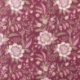 Tissu Blockprint Impression Tampons Mains Fleur Fond Violet