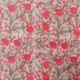 Tissu Blockprint Impression Tampons Mains Roses
