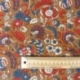 Tissu blockprint Imprimé Tampons Mains Matelassé Double Face  Fleur Fond Caramel