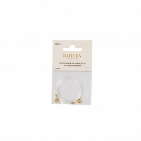 Set Collier BOHIN Fil Invisible 2.5m + 2 Fermoirs