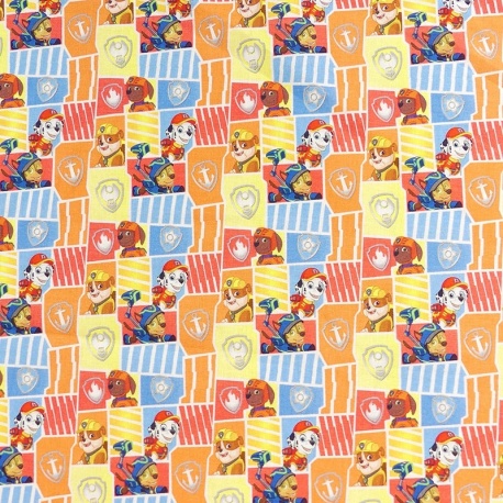 Tissu Licence Pat Patrouille Comic Multico