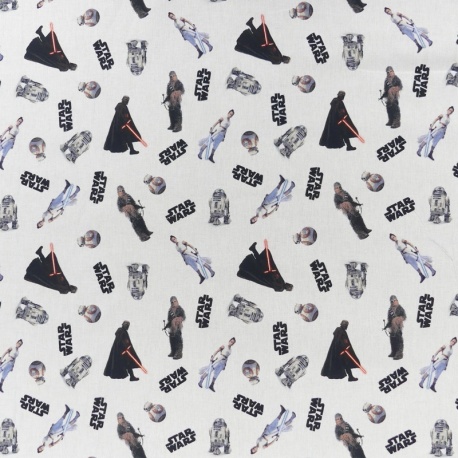 Tissu Licence Star Wars Classic Fond Blanc