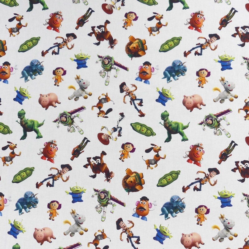 Tissu Licence Toy Story Fond Blanc