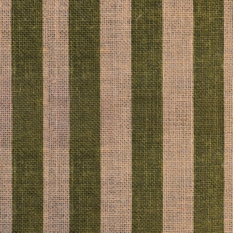 Tissu Toile de Jute Imprimée Porto Kaki