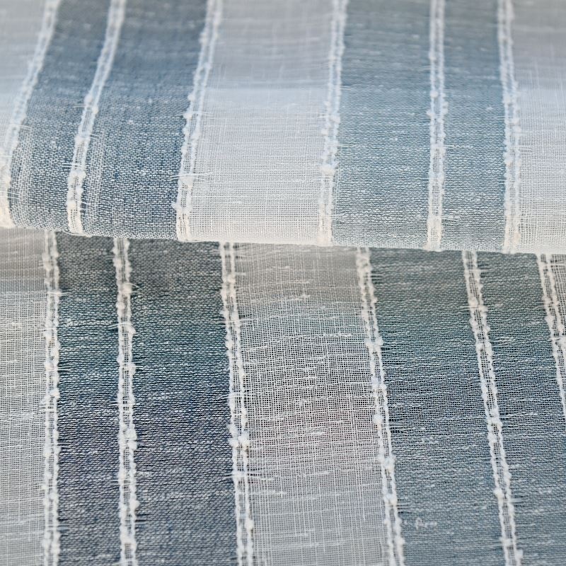 Tissu Etamine Rayée Brehat Bleu
